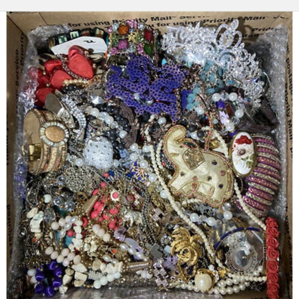 Lot of Costume Jewelry- unsearched untested- original listing: with FREE crown!